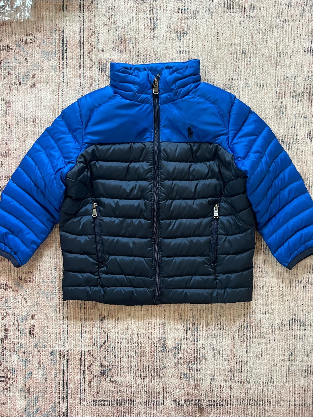Polo by Ralph Lauren Blue & Navy Colorblock Puffer Jacket